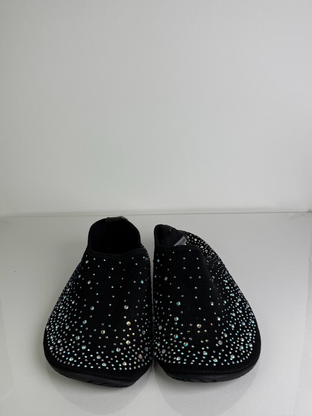 🔥👟Women's Black Crystal Slip-On Slippers